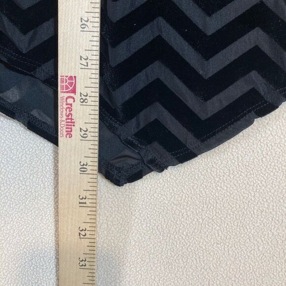 LANE BRYANT Chevron Velvet Burnout Tank Top Size 22/24 Asymmetrical Whimsigoth - Picture 4 of 8